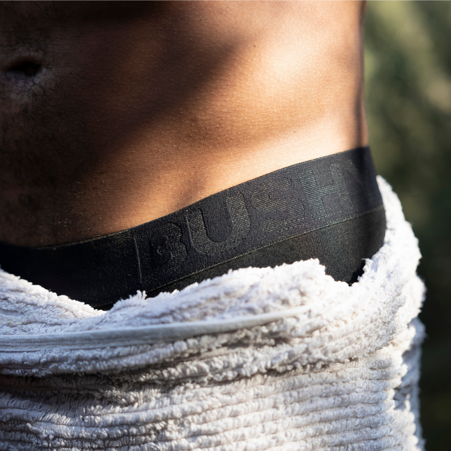 Black Boxer-Brief. Made in Australia from Eucalyptus trees.